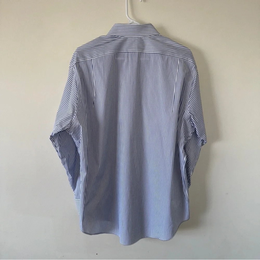 Polo Ralph Lauren Regent Dress Shirt Mens 16.5 32/33 Blue Striped Button Down
